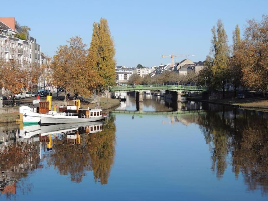Grande Chambre Independante, Charme, Calme Sur Jardin, Nantes Centre, Acces Prive Par Escalier De L'Immeuble, Sdb & Wc Prives, 10 Minutes Gare Et Palais Des Congres المظهر الخارجي الصورة