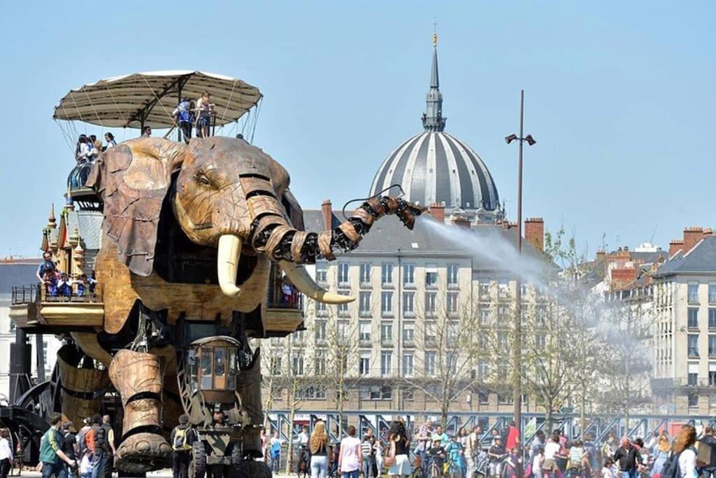 Grande Chambre Independante, Charme, Calme Sur Jardin, Nantes Centre, Acces Prive Par Escalier De L'Immeuble, Sdb & Wc Prives, 10 Minutes Gare Et Palais Des Congres المظهر الخارجي الصورة